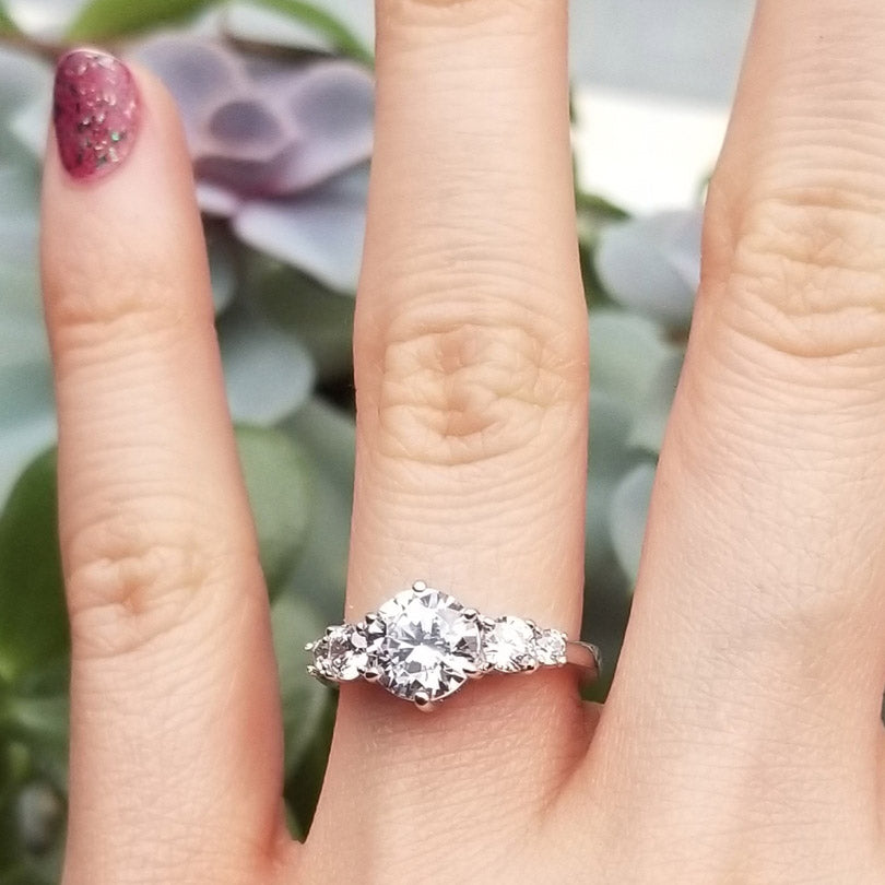 Image Contain: Model Wearing 5-Stone Ring