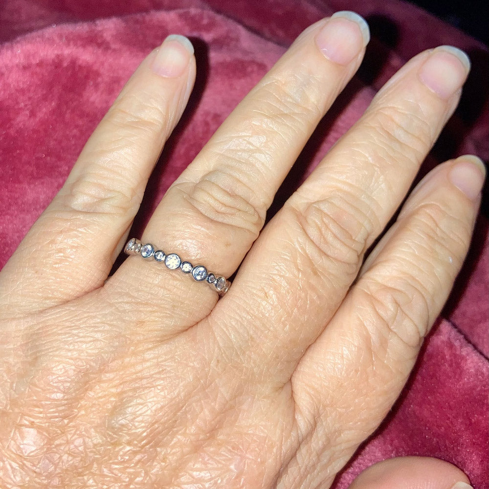 Image Contain: Model Wearing Bubble Eternity Ring