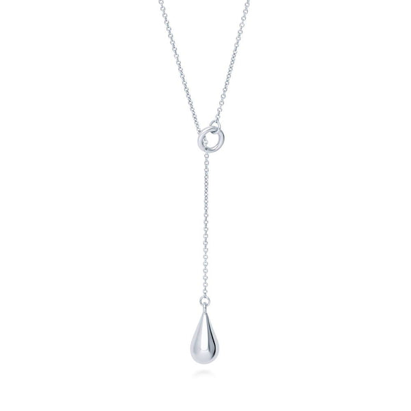 Double Snake Chain Lariat, Sterling Silver, by Sharelli