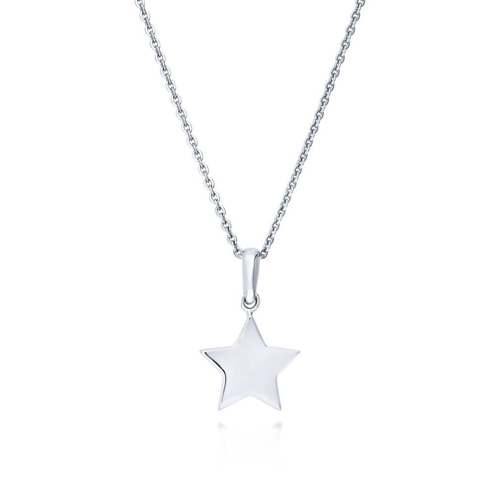 Star Pendant Necklace in Sterling Silver, 1 of 7