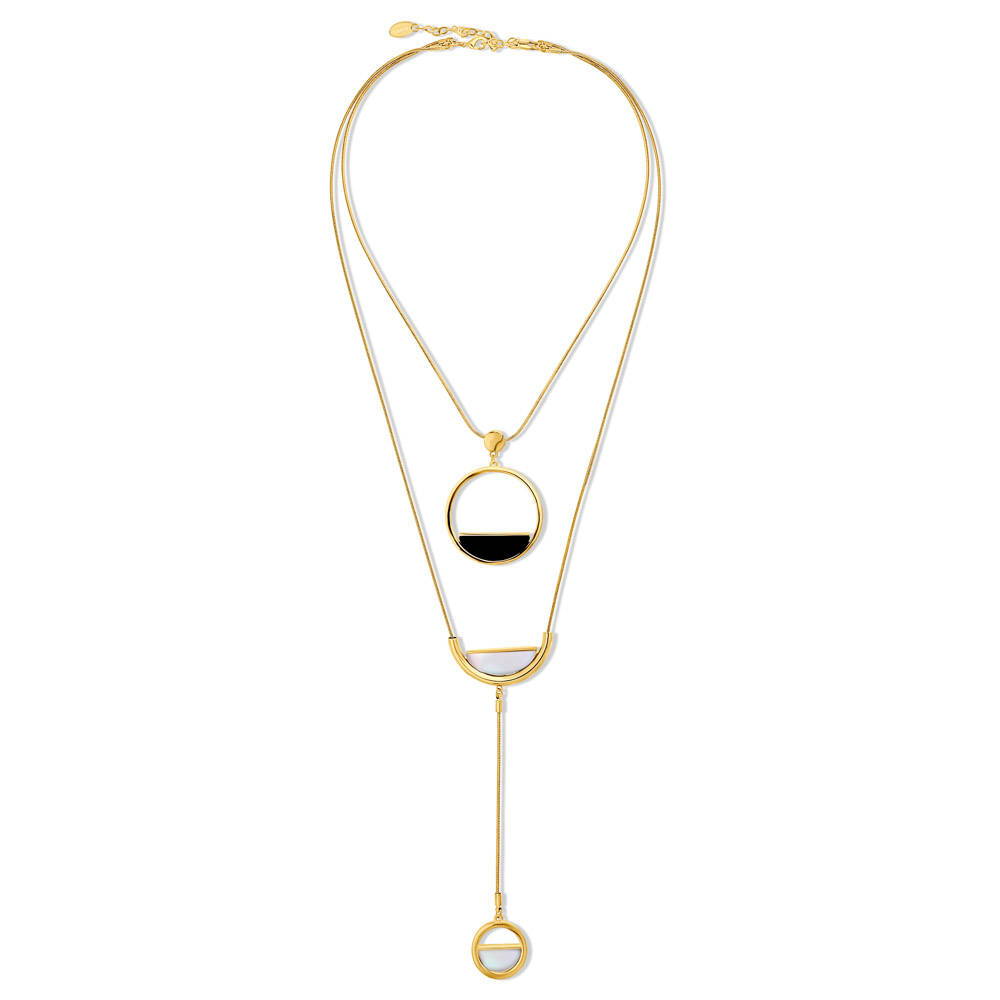 Open Circle Layered Necklace in Gold-Tone, 1 of 4