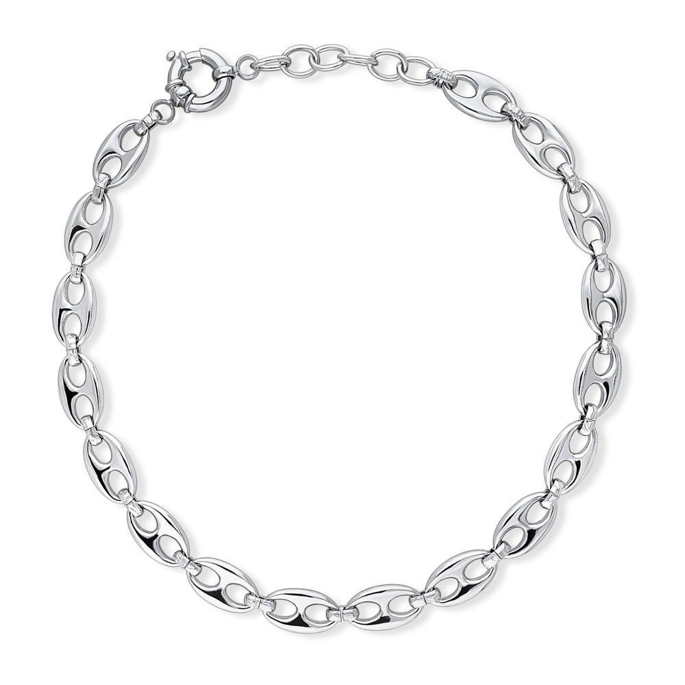 Statement Chain Necklace in Silver-Tone 12mm, 1 of 5
