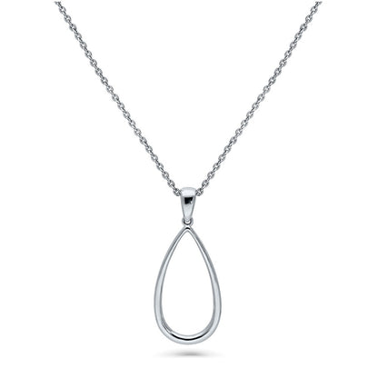 Teardrop Pendant Necklace in Sterling Silver
