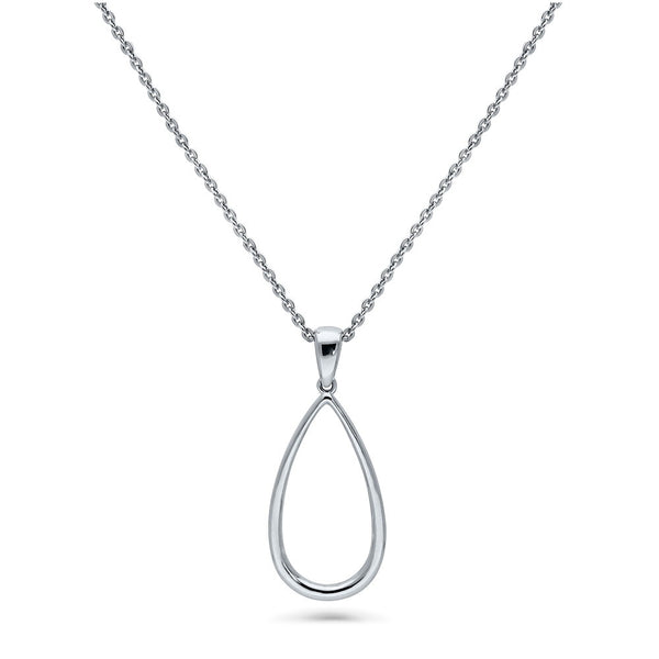 Sterling Silver Teardrop Pendant Necklace – BERRICLE