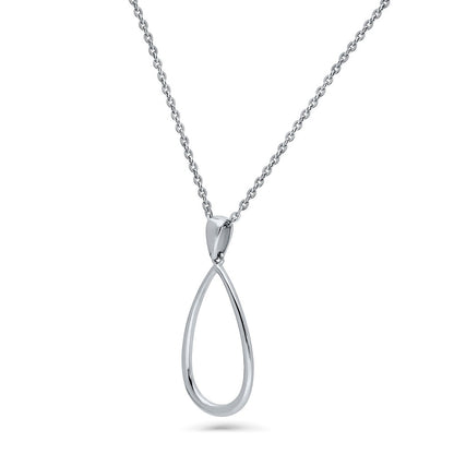 Teardrop Pendant Necklace in Sterling Silver