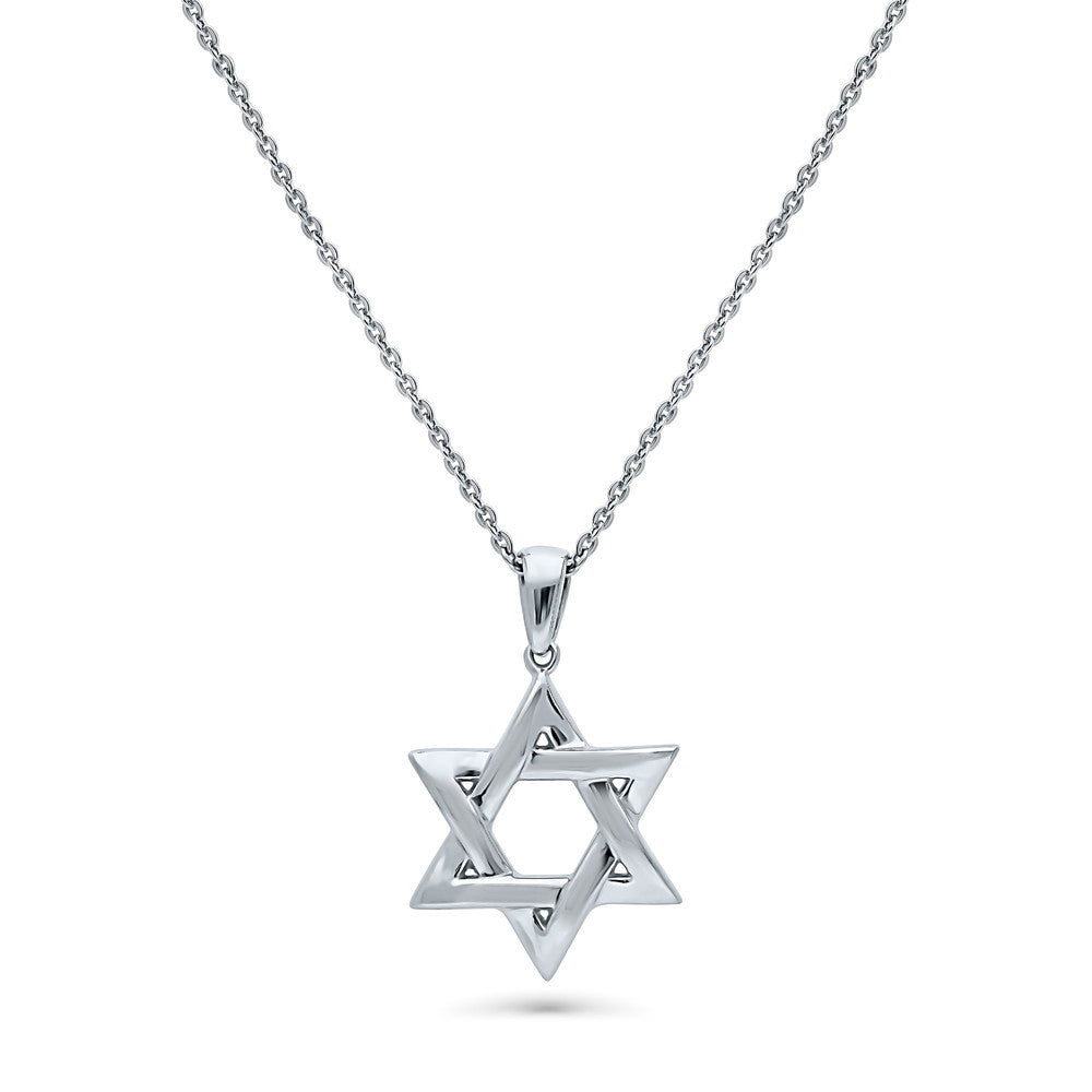 Star of David Pendant Necklace in Sterling Silver