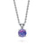 Kaleidoscope Solitaire CZ Pendant Necklace in Sterling Silver