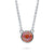 Solitaire Bezel Set Round CZ Pendant Necklace in Sterling Silver 0.8ct
