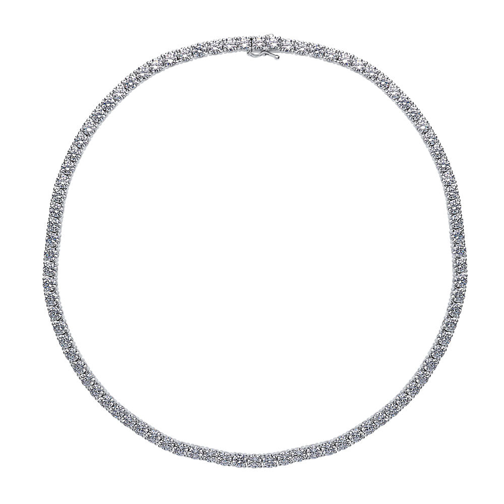 CZ Statement Tennis Necklace in Sterling Silver, 1 of 5