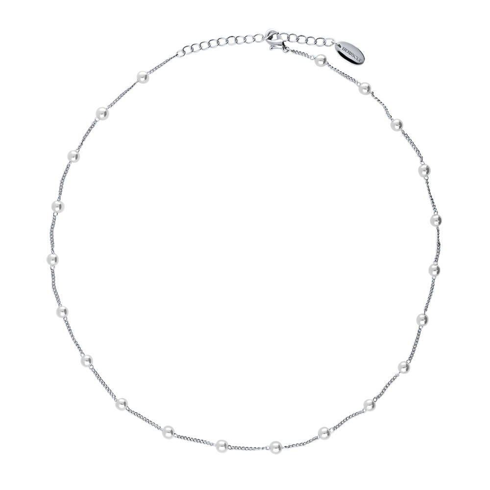 Paperclip Imitation Pearl Chain Necklace in Silver-Tone, 2 Piece, 8 of 17