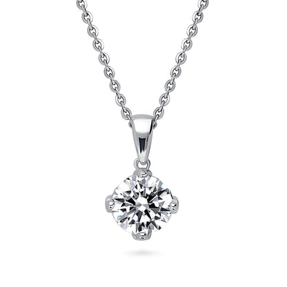 Solitaire 2ct/4ct CZ Set in Sterling Silver
