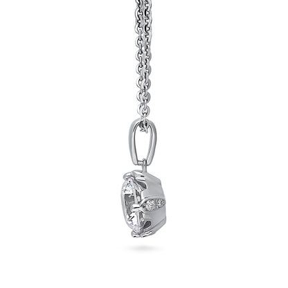 Solitaire 2ct/4ct CZ Set in Sterling Silver