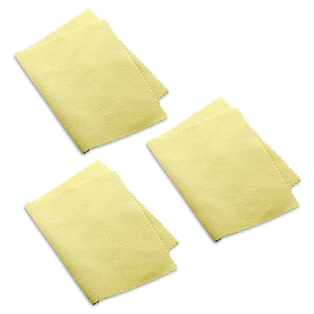 Silver Jewelry Polishing Cloth Large Size 7.5" x 5", 3-Piece