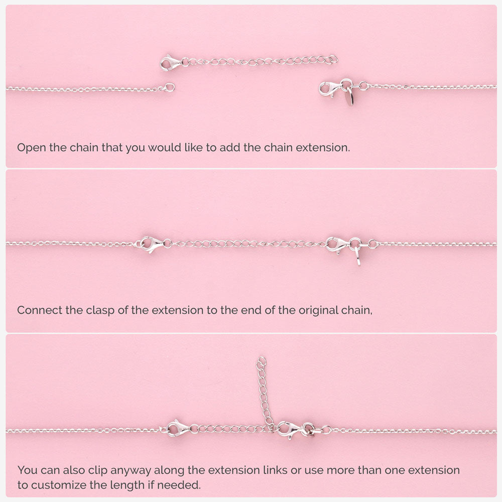 Chain Extension Set in Sterling Silver