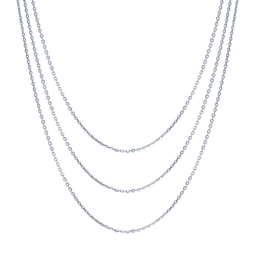 Italian Chain Necklace in Sterling Silver, 3 Piece, 1 of 7