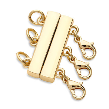 Base Metal Triple Necklace Layering Clasp