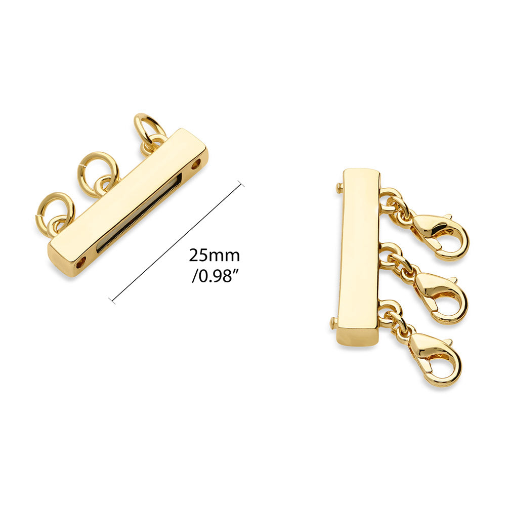 Base Metal Triple Necklace Layering Clasp – BERRICLE