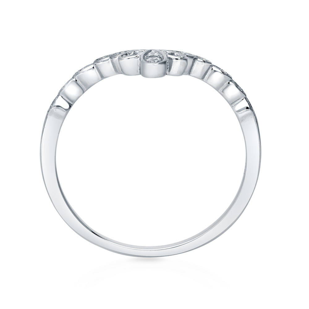 Alternate view of Flower Crown CZ Ring in Sterling Silver, 6 of 7