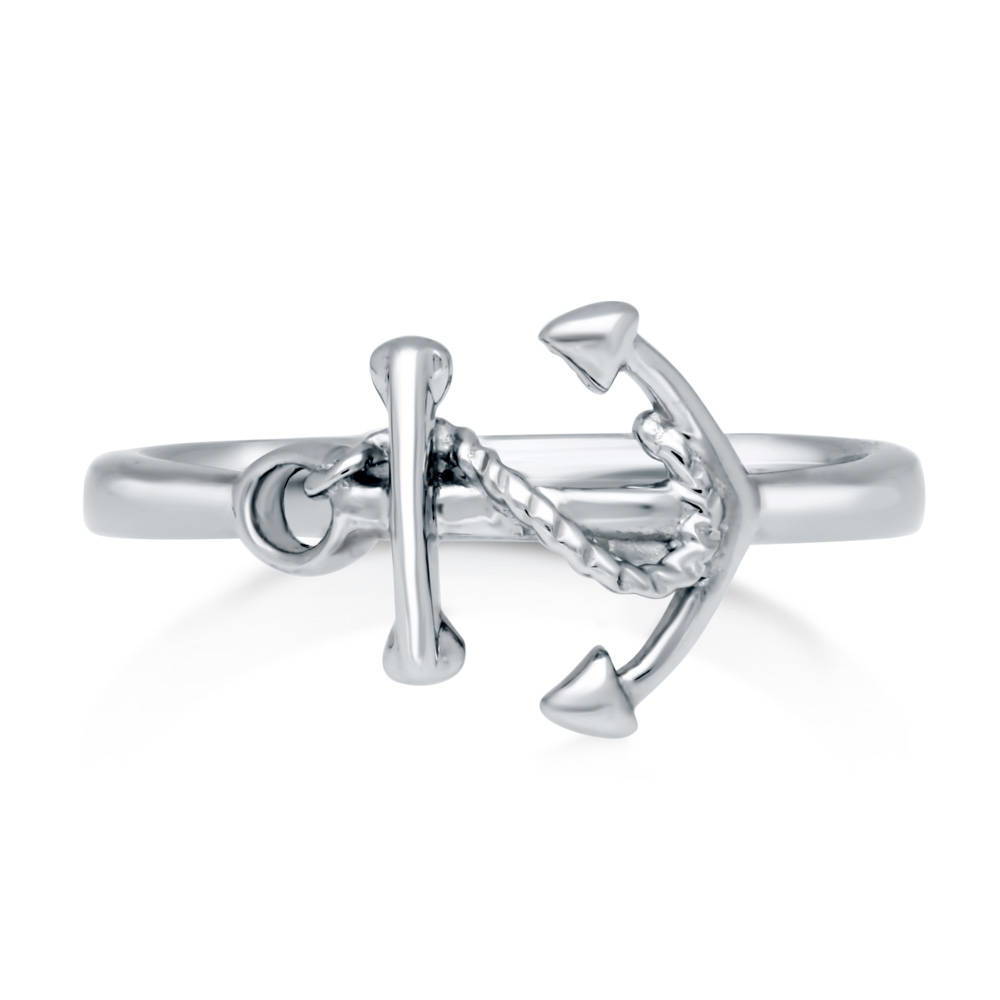 Anchor Ring in Sterling Silver