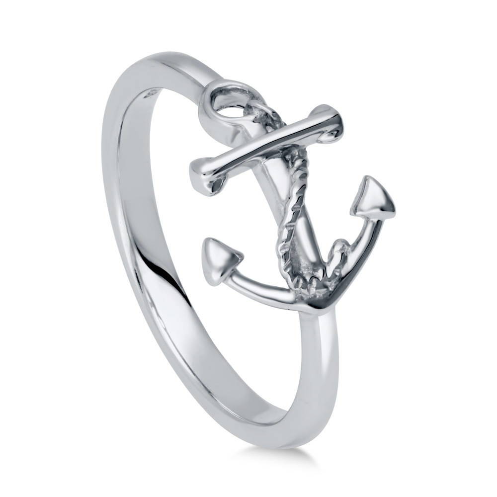 Anchor Ring in Sterling Silver