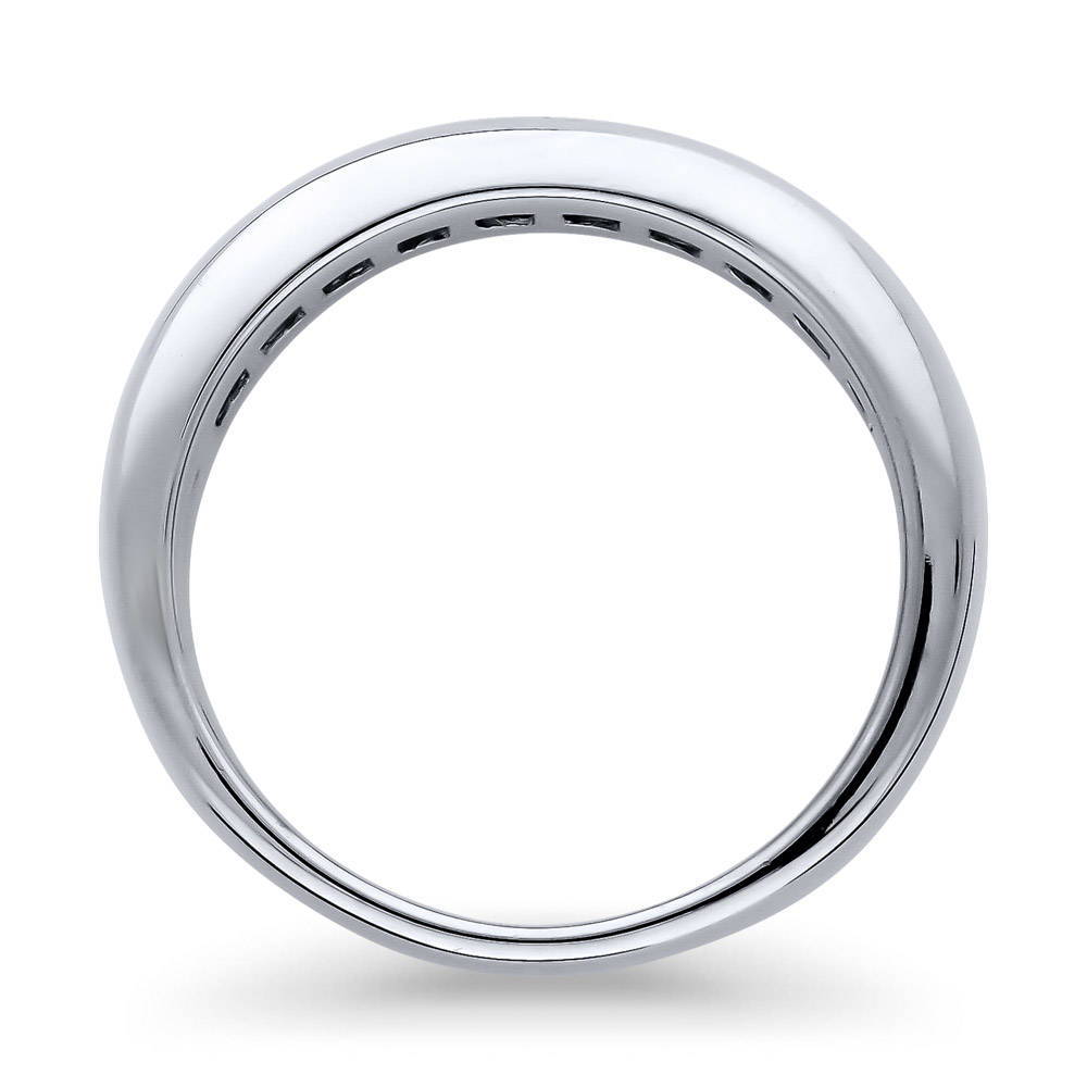 Alternate view of Channel Princess CZ Eternity Ring in Sterling Silver, 4 of 5