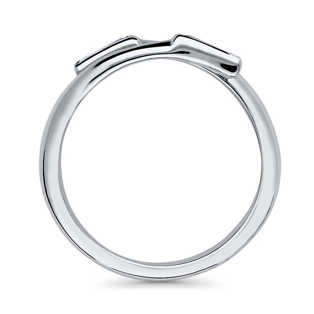 Alternate view of Bypass Wrap CZ Ring in Sterling Silver, 5 of 6