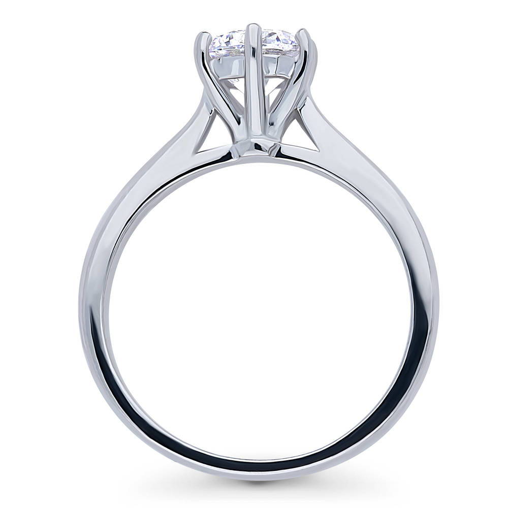 Solitaire 1ct CZ Ring in Sterling Silver