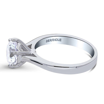 Solitaire 2ct CZ Ring in Sterling Silver