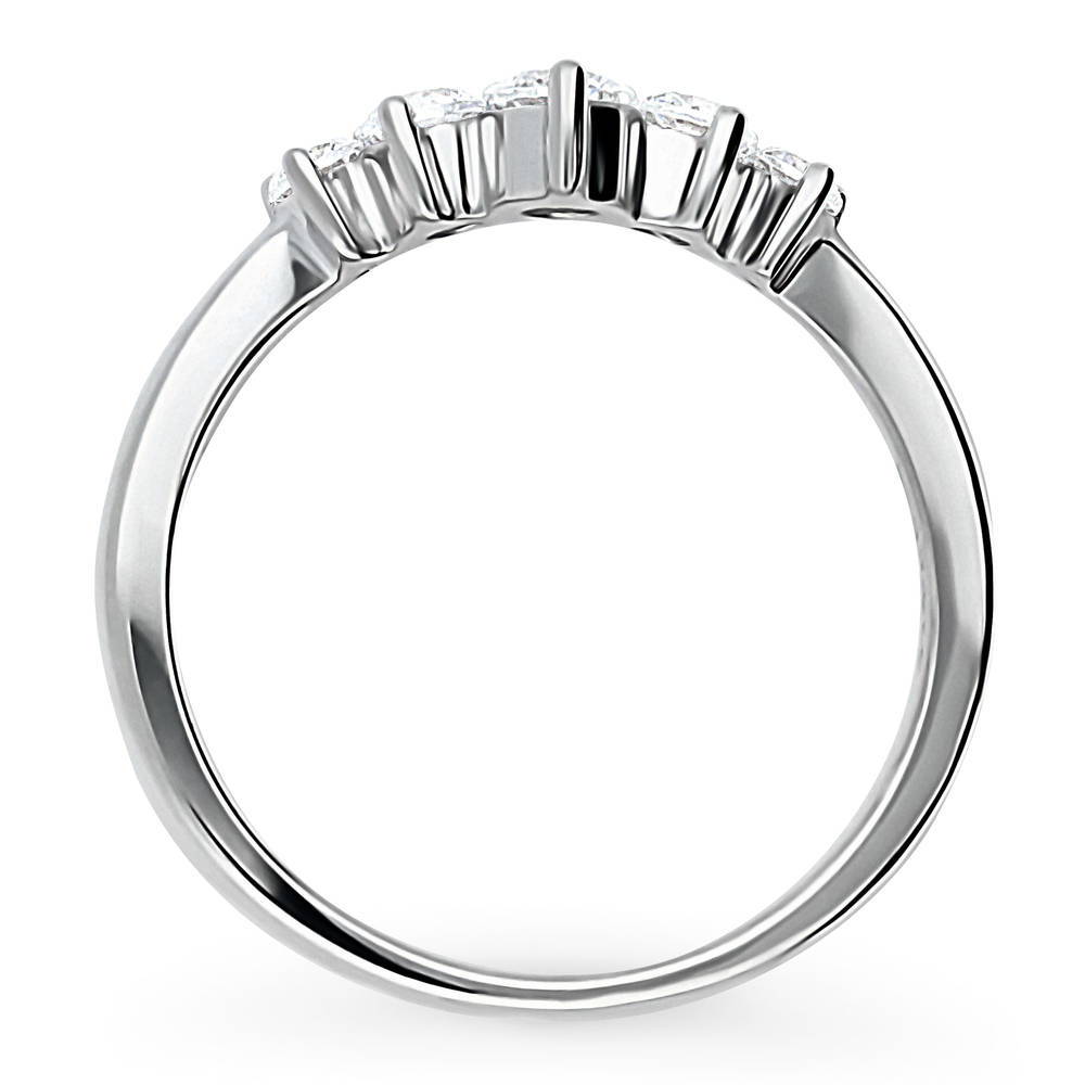 Alternate view of 5-Stone Wishbone CZ Band in Sterling Silver, 8 of 9