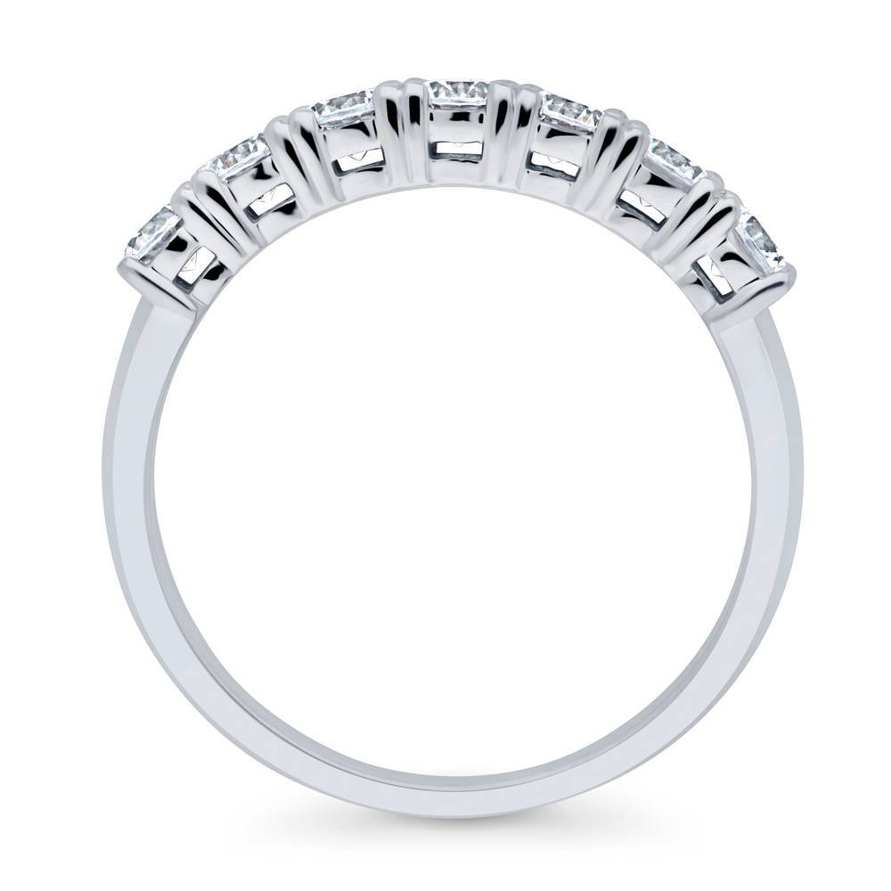 Alternate view of 7-Stone CZ Eternity Ring in Sterling Silver, 8 of 9