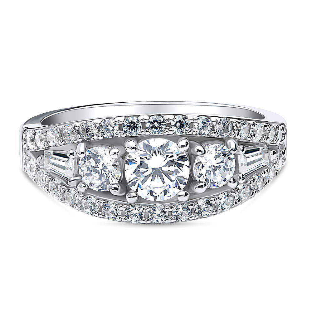 Art Deco CZ Ring in Sterling Silver, 1 of 8
