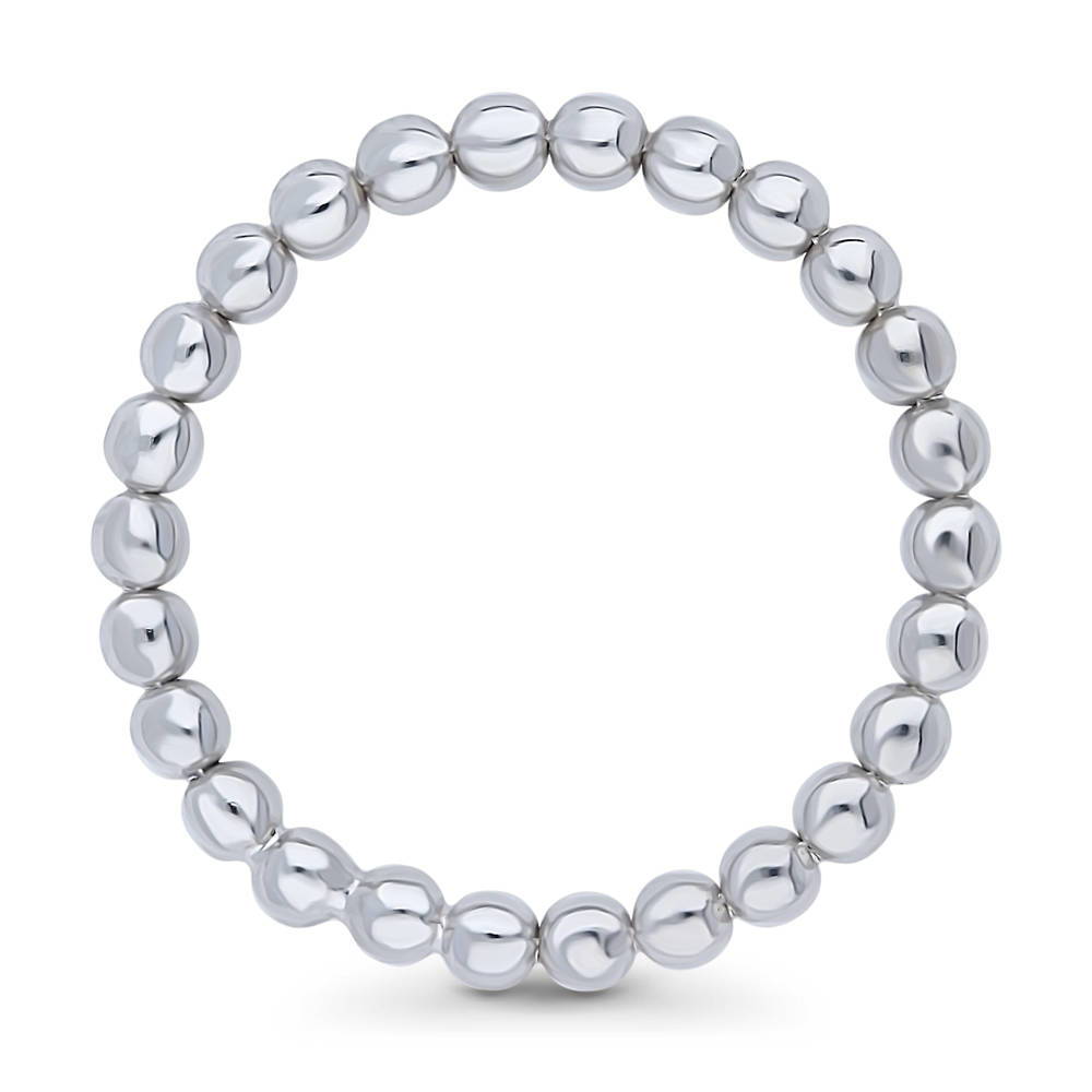 Bead Stackable Band in Sterling Silver
