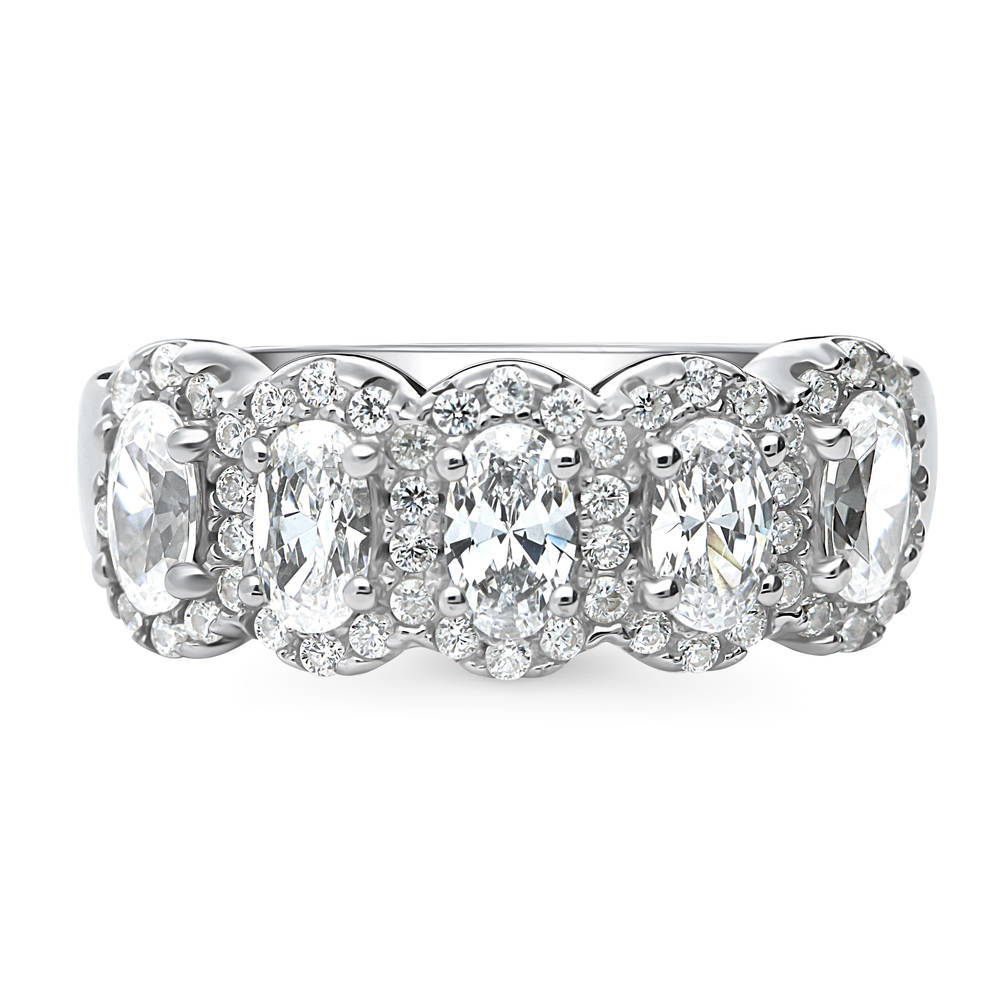 5-Stone CZ Band in Sterling Silver, 1 of 10