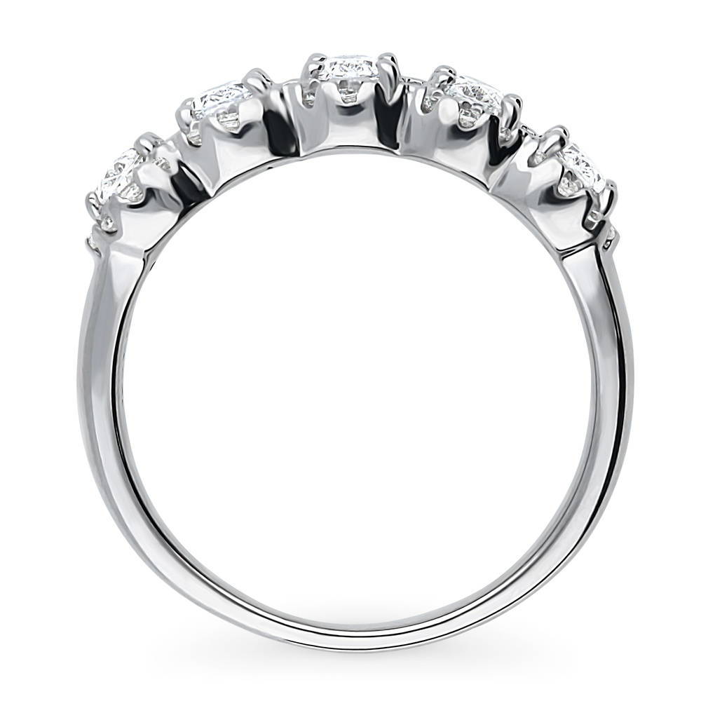 Alternate view of 5-Stone CZ Band in Sterling Silver, 8 of 10