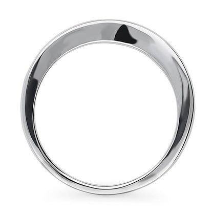 Channel CZ Eternity Ring in Sterling Silver