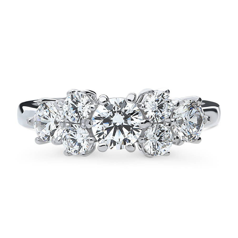 Flower CZ Ring in Sterling Silver, 1 of 9