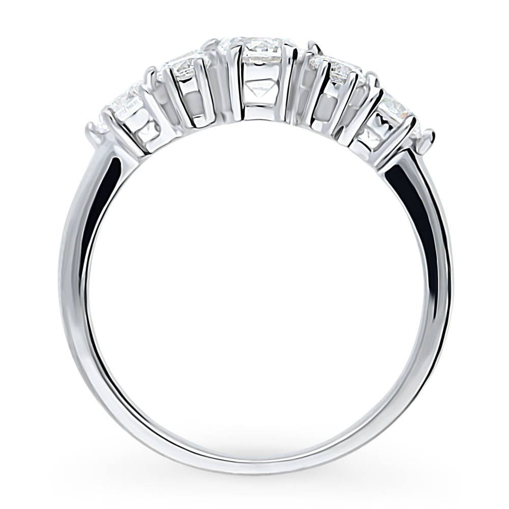 Alternate view of Flower CZ Ring in Sterling Silver, 8 of 9