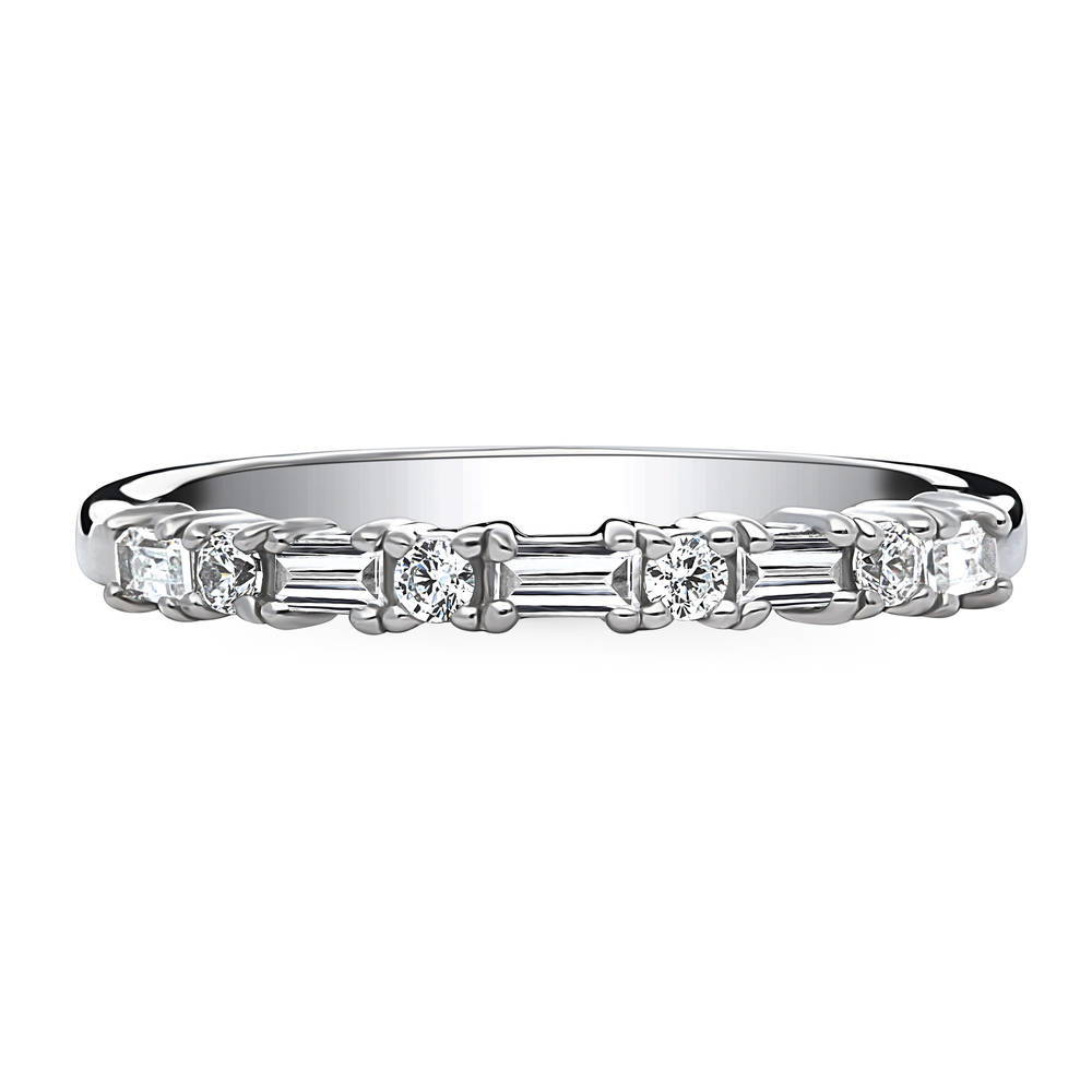 Art Deco CZ Eternity Ring in Sterling Silver, 1 of 13