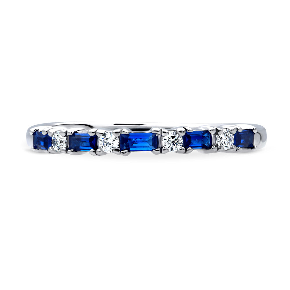 Art Deco CZ Eternity Ring in Sterling Silver