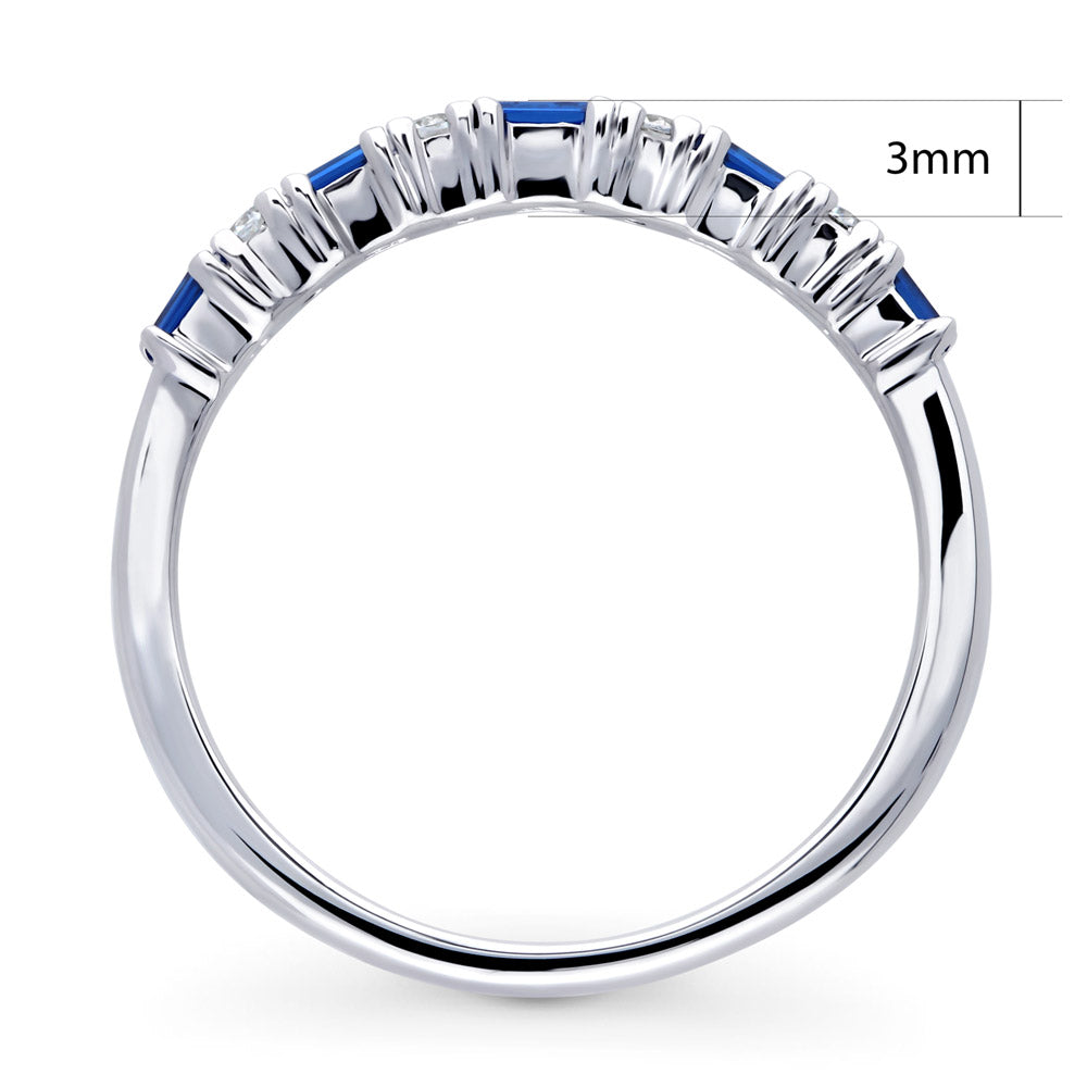 Art Deco CZ Eternity Ring in Sterling Silver