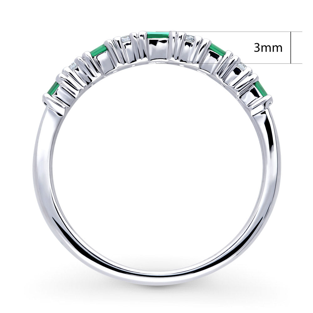Alternate view of Art Deco CZ Eternity Ring in Sterling Silver, 8 of 11