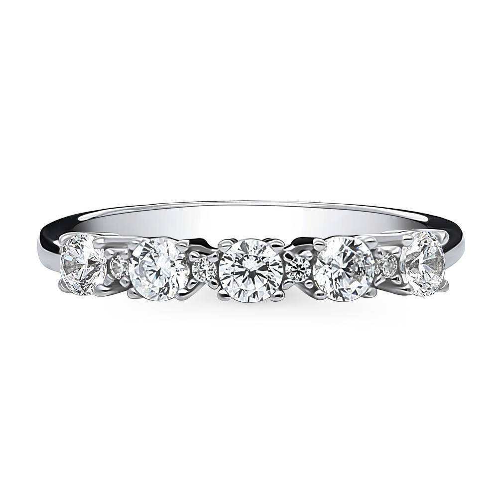5-Stone CZ Ring in Sterling Silver, 1 of 9