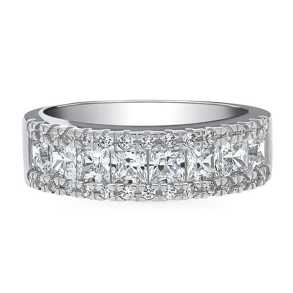 Channel CZ Eternity Ring in Sterling Silver, 1 of 12