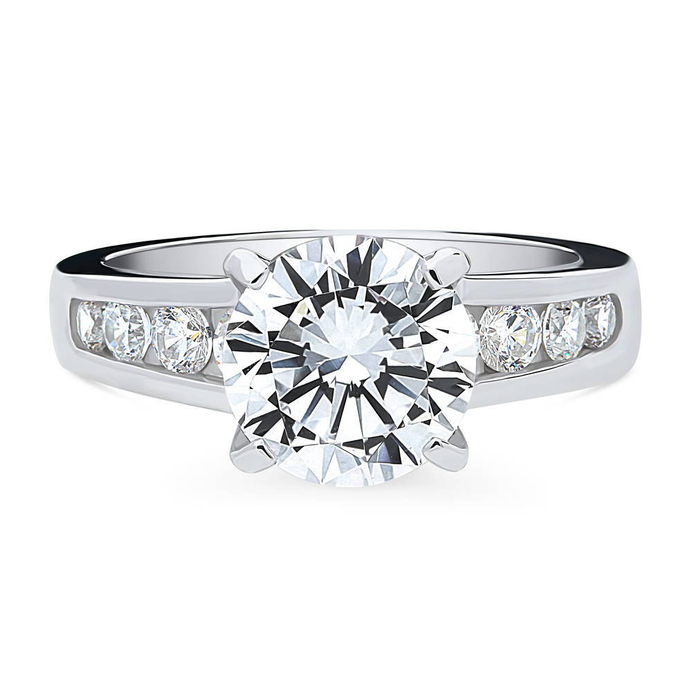 Solitaire 2.7ct Round CZ Ring in Sterling Silver, 1 of 13