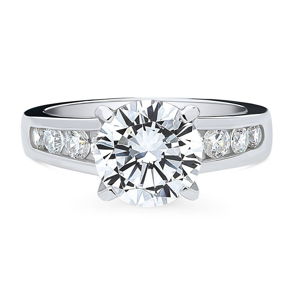 Solitaire 2.7ct CZ Ring in Sterling Silver, 1 of 13