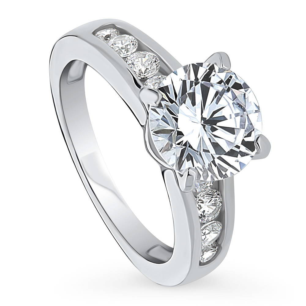 Solitaire 2.7ct CZ Ring in Sterling Silver