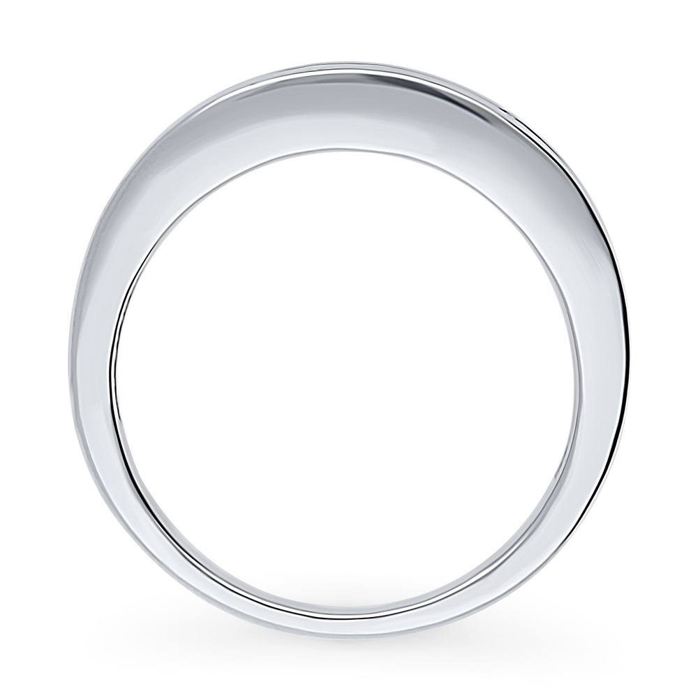 Channel CZ Eternity Ring in Sterling Silver
