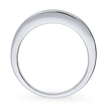 Channel CZ Eternity Ring in Sterling Silver