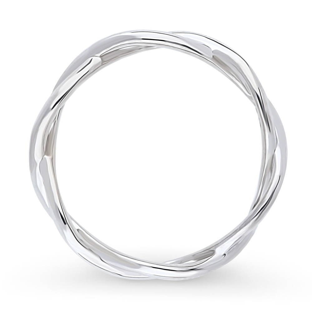 Angle view of Woven Band in Sterling Silver, 5 of 8