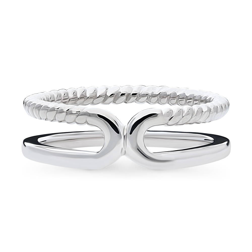 Woven Cable Band in Sterling Silver, 1 of 9